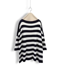 Daniela Gregis – Boatneck Striped 3/4-Sleeve Sweater