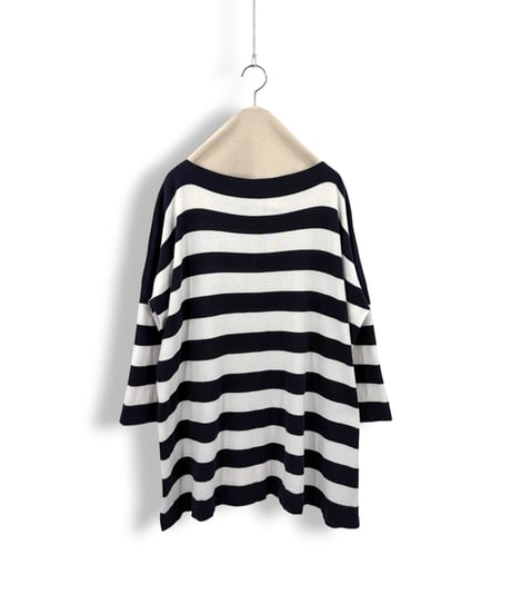 Daniela Gregis – Boatneck Striped 3/4-Sleeve Sweater