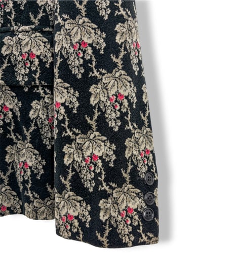 01AW COMME des GARCONS – Floral Jacquard Jacket
