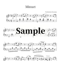 【楽譜010】（sheet music）Toshimitsu Koyama - Minuet in B flat major