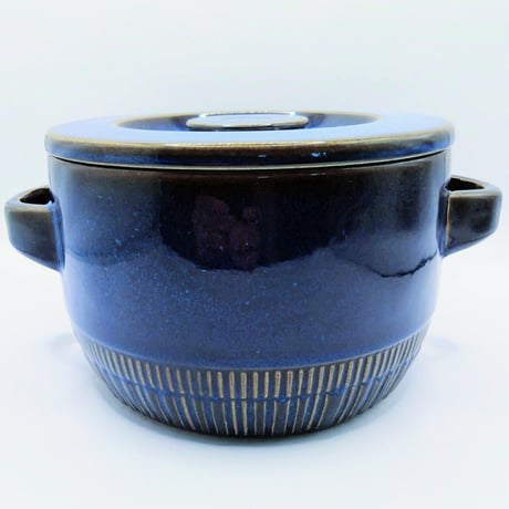 美品　GEFLE　ゲフレ　KOSMOS　コスモス　/Berit Ternell  ベリット・ターナー 陶器のキャセロール　両手鍋  蓋つき