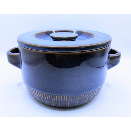 美品　GEFLE　ゲフレ　KOSMOS　コスモス　/Berit Ternell  ベリット・ターナー 陶器のキャセロール　両手鍋  蓋つき