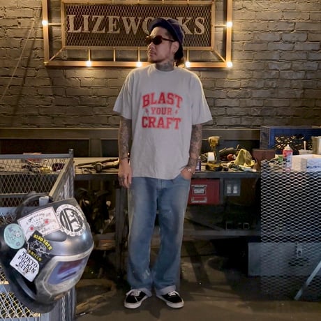 B.Y.C TEE(GRAY/RED)