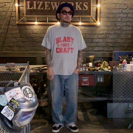 B.Y.C TEE(GRAY/RED)