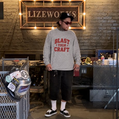 B.Y.C LONG SLEEVE(GRAY/RED)