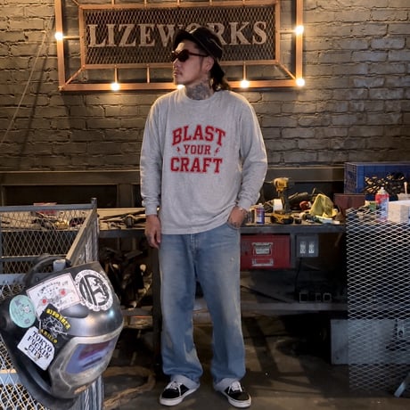 B.Y.C LONG SLEEVE(GRAY/RED)