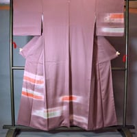リサイクル着物　正絹訪問着　鶴刺繍　Ｍ