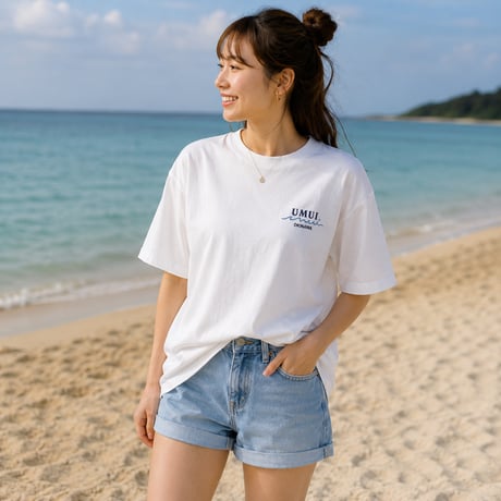UMUI ORIGINAL ロゴ刺繍Tシャツ