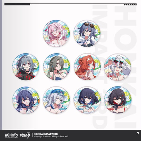 【崩壊3rd公式店】 悠遊夏日 2026ver. 缶バッジ 15元 (予約200日以内発送)