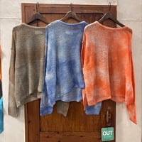 【171-103T】モヘアタッチアクリルニットタイダイクルーPO