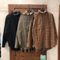【119-103M】wガーゼチェックリバーシブルレギュラーシャツ