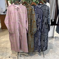 【142-102T】80sVoileドットPt切替ワンピース
