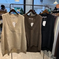 【226-102S】【CUORE STORE】レイヤードニットベスト