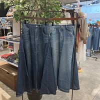【17-102N】サイドフレアマキシデニムスカート