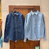 【171-103T】胸ポケットデニムシャツ