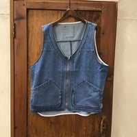 【130-103M】デニムジップベスト