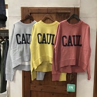 【171-103M】セミコーマ裏毛×変則テレコパッチワークロゴPtPO