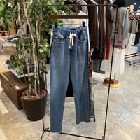 【214-102N】サイドスウィッチングデニムイージーパンツ