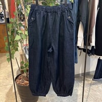 【182-102T】リネンコットンデニムポケットボタンパンツ