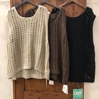 【171-103T】メッシュKint編みベスト