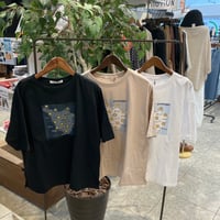【142-102N】 良質天竺天気地図ptBOXTee