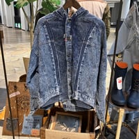 【17-102T】デニムオーバーラップフーディー