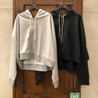 【155-103T】TC裏毛ドルマンフードパーカー長袖