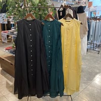 【142】102-N 80svoile 無地2枚重ねワンピース