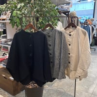 【148-102N】リネンコットンツイル起毛バルーンジャケット