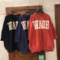 【33-103M】裏毛8分袖トレーナーWAOH
