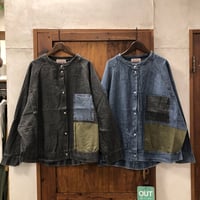 【153-103M】5.5ozデニムケミカル加工シャツジャケット