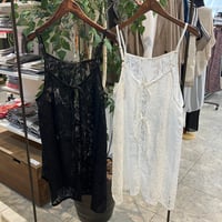 【155】綿ナイロンボタニカルレースヘム2WAYキャミチュニック
