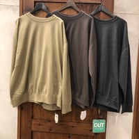 【155-103T】リバーシブル裏毛リバー裏目ロゴプリントPO長袖