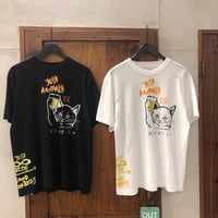 【59-1-103M RAY綿猫と麦酒Tee〜猫生乾杯〜