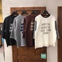 【138-103S】【KRIFF MAYER】ざっくり裏毛7分袖ｸﾙｰ