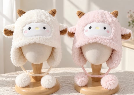 もこもこ羊さん帽子0〜3歳