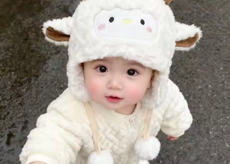 もこもこ羊さん帽子0〜3歳