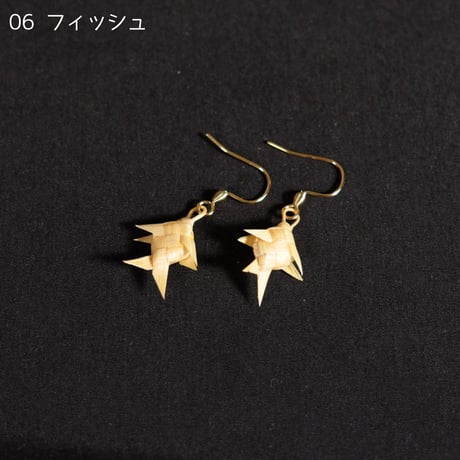 竹細工ピアス　Bamboo Tantra　全6種