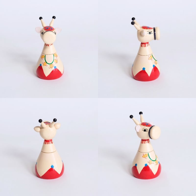木製 玩具 遊戯具 ヨーロッパ製 アンティーク品 エティコッパカの木製おもちゃ ウシ NANDI | インド雑貨のお店