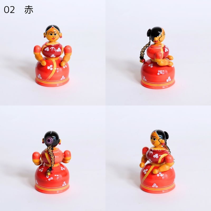 エティコッパカの木製おもちゃ インドの女性像 INDIAN LADY | インド