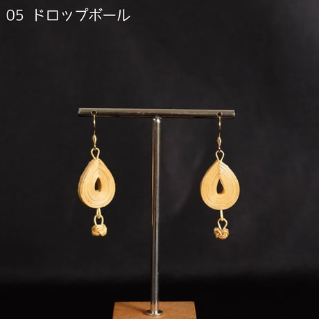 竹細工ピアス　Bamboo Tantra　全6種