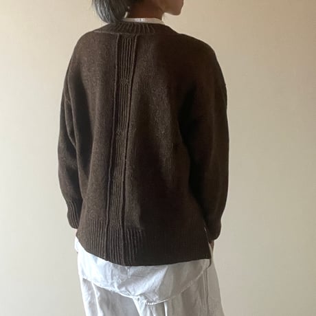【パターン販売】松ぼっくり色のＹセーター