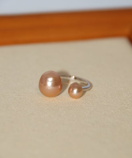 【淡水パール】Orange Pearlリング
