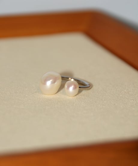 【淡水パール】White Pearlリング