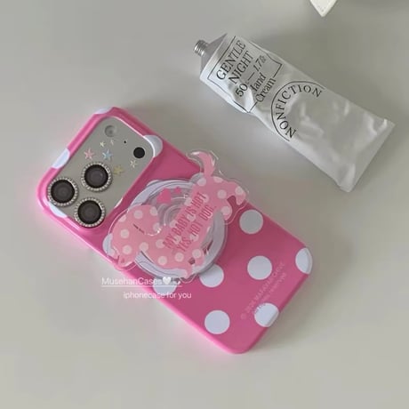 ピンクドットダックスiPhoneケース