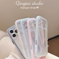 パステルカラーシースルーiPhoneケース
