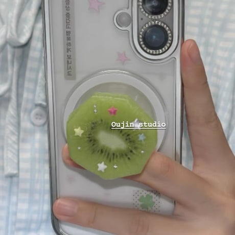 リアル✨キウイフルーツ🥝MagSafスマホグリップ
