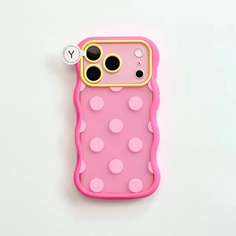 うねうねカラフルドットiPhoneケース