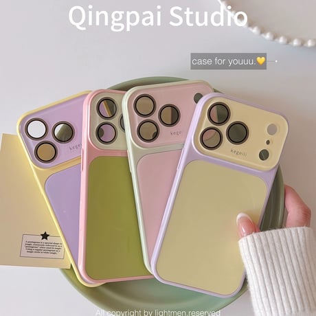 マカロンバイカラーiPhoneケース