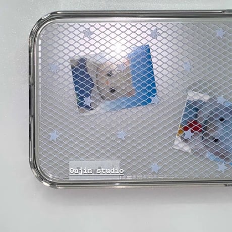スターレースねこちゃんチャーム付きiPhoneケース